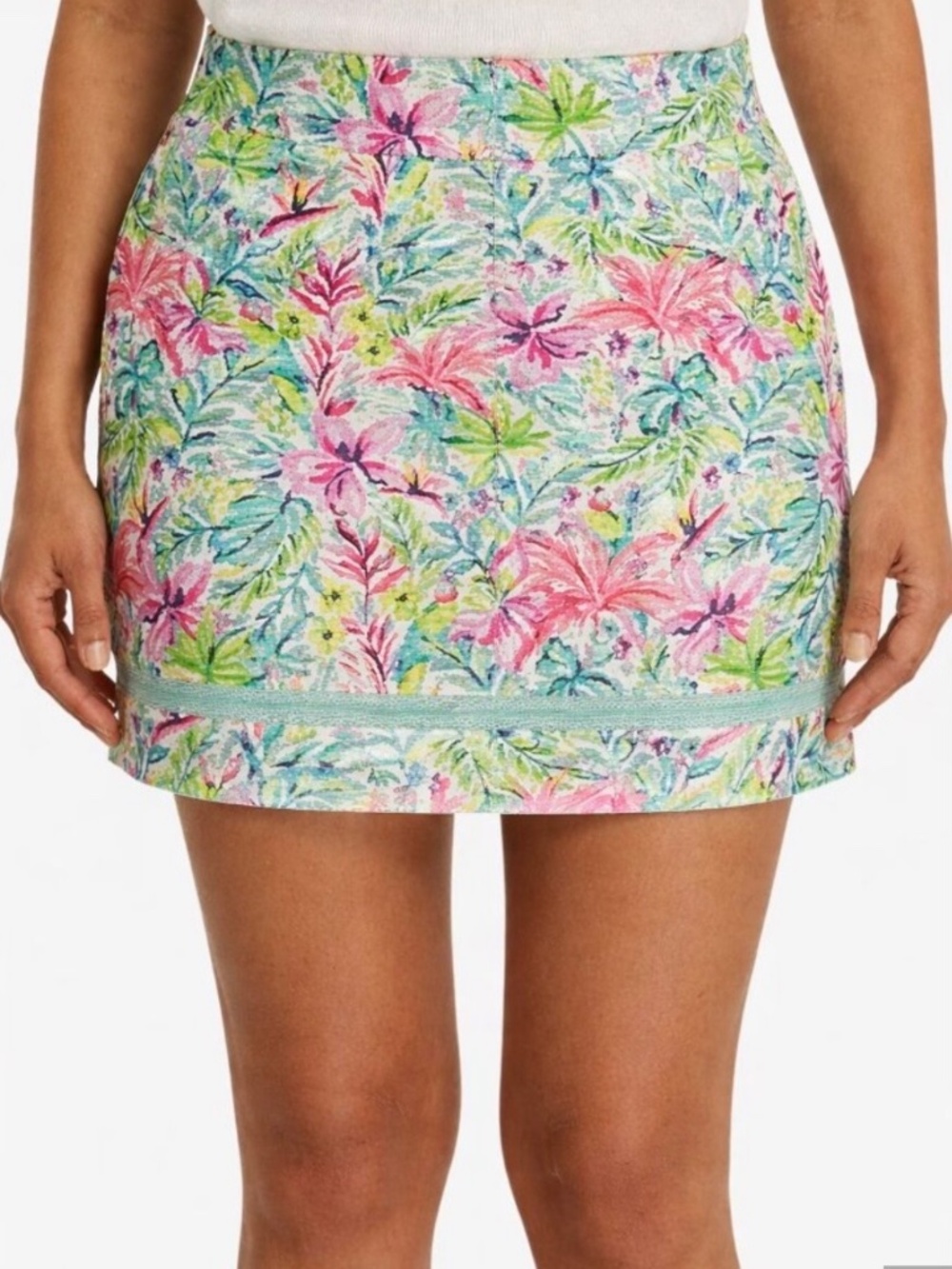 Stella Parker Floral Skort Large NWT